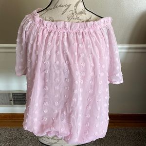 Pale, pink, sheer top